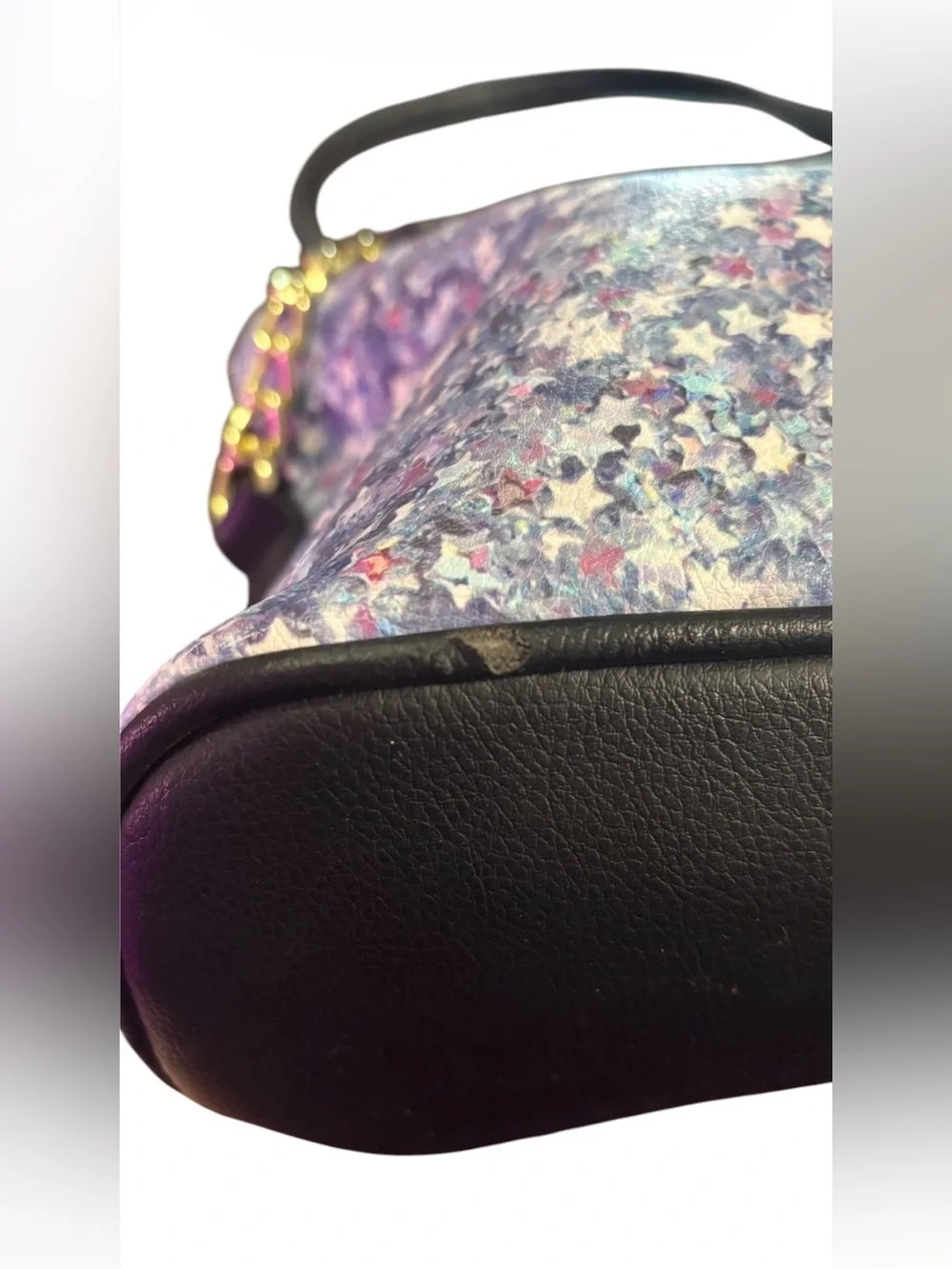 Betsey Johnson Luv Betsey Star Print Cat Face Satchel Purse